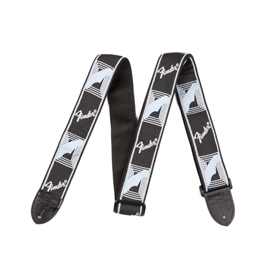 Fender 2" Monogrammed Strap Black/Light Grey/Blue