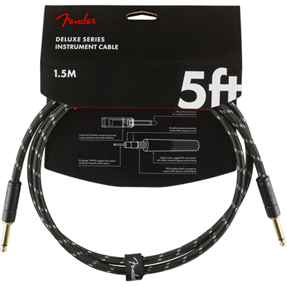 Fender Deluxe Series Instrument Cable 5' Black Tweed