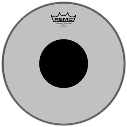 Remo Controlled Sound® Clear Black Dot™ Drumhead Top Black Dot™ 12"
