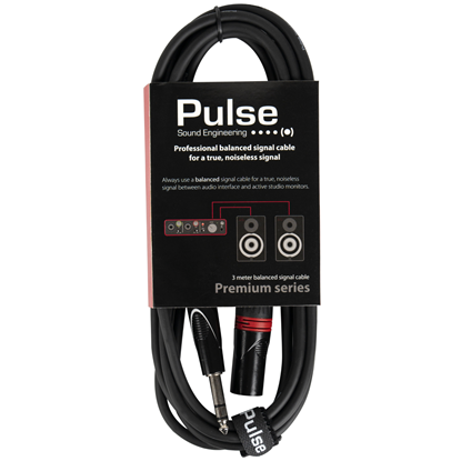 Pulse Audiokabel 6,3mm TRS-XLRM 3 meter 