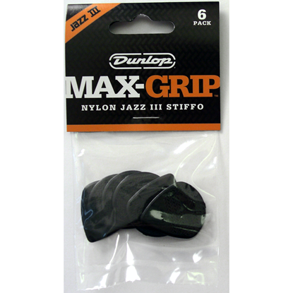 Dunlop Nylon MaxGrip JAZZ471P3S Plektrum 6-pack