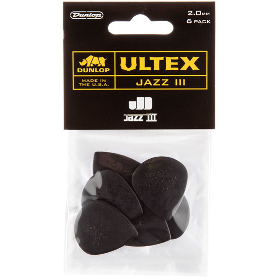 Dunlop Ultex Jazz III 427P2.0 Plektrum 6-pac