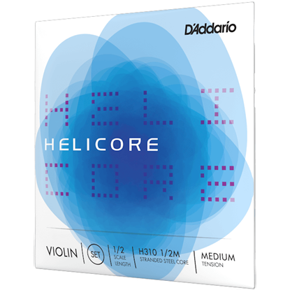 D'Addario Helicore Violin String Set 1/2 Scale Medium Tension