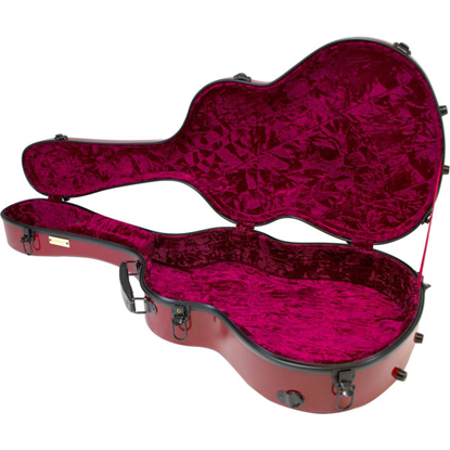 Freerange Fiberglass Case Classical Guitar Red 