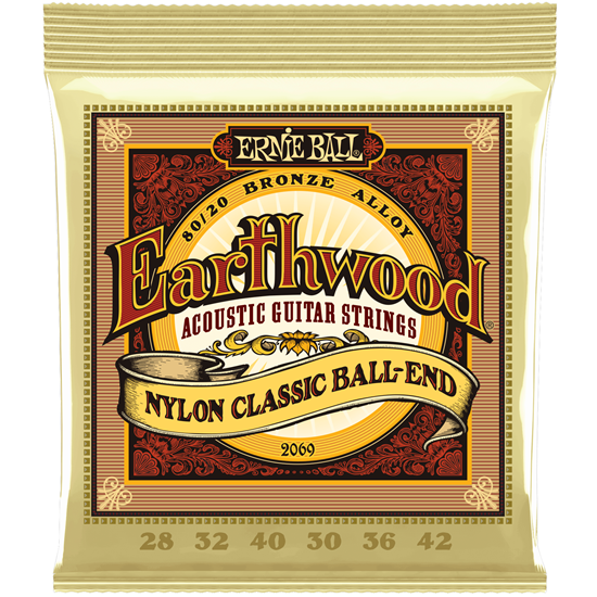 Ernie Ball Earthwood Folk Nylon 80/20 Bronze