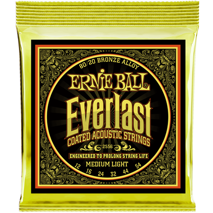 Ernie Ball Everlast Medium Light Coated 80/20 Bronze 12-54