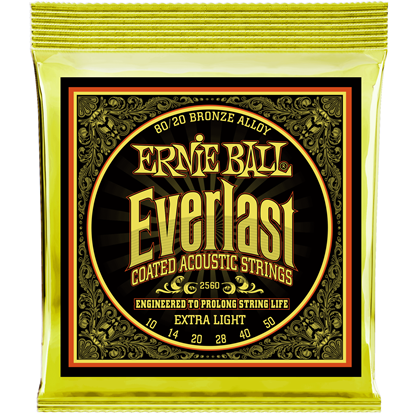 Ernie Ball Everlast Extra Light Coated 80/20 Bronze 10-50 