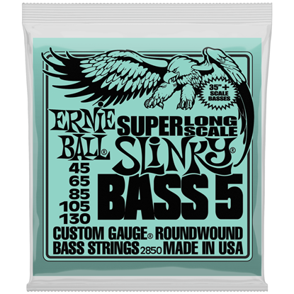 Ernie Ball Bass 5 Super Long Scale Slinky Electric Bass 45-130 