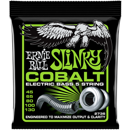 Ernie Ball Bass 5 Slinky Cobalt Electric Bass 45-130