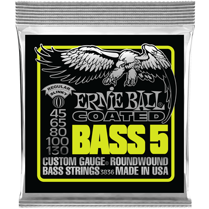 Ernie Ball Bass 5 Slinky Coated Electric Bass 45-130