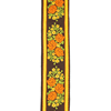 D'Addario Peace & Love Woven Guitar Strap Brown And Yellow 