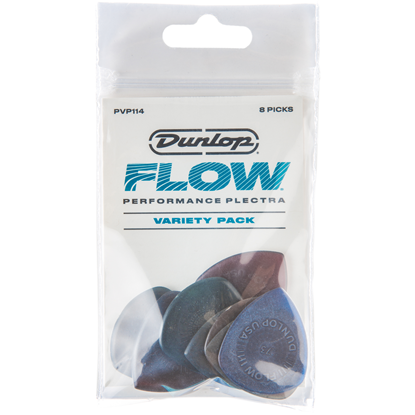 Dunlop PVP-114 Flow Pick Variety Pack Plektrum 8-pack 