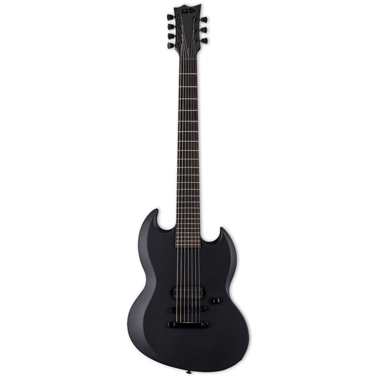 ESP LTD Viper-7 Baritone Black Metal Black Satin