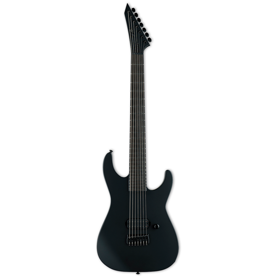 ESP M-7HT Baritone Black Metal Black Satin