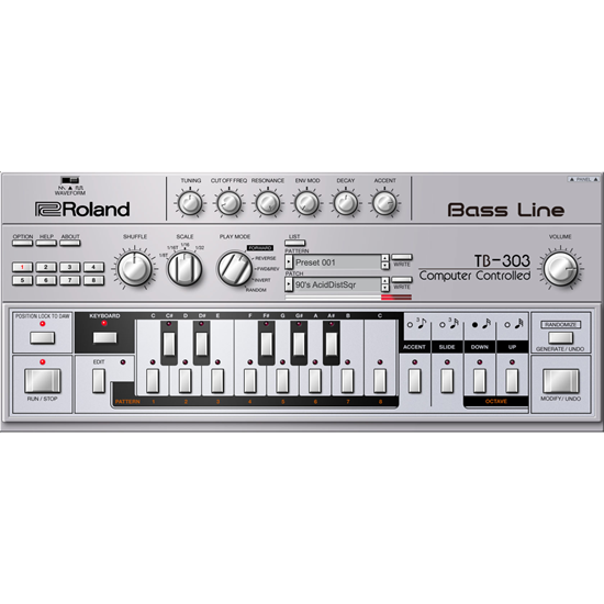 Roland Cloud TB-303 Software Bass Line