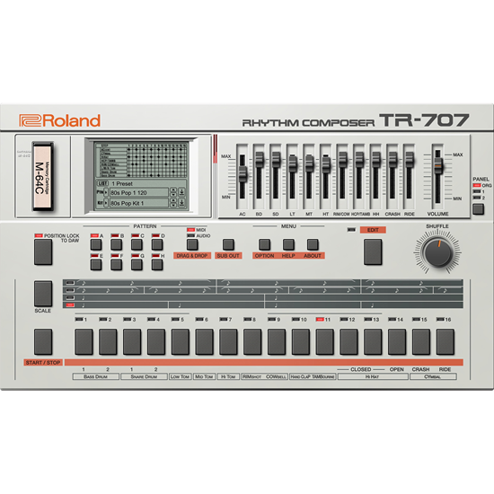 Roland Cloud TR-707 Software Rhythm Composer 