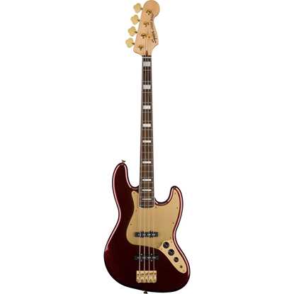 Squier 40th Anniversary Jazz Bass® Gold Edition Ruby Red Metallic