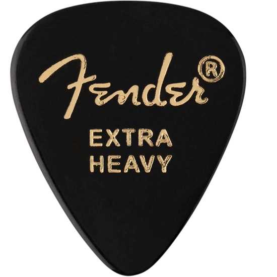 Fender Black 351 Shape Extra Heavy Plektrum 12-pack