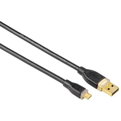 Hama USB A-Micro USB-B Svart USB-kabel 1,8 meter 