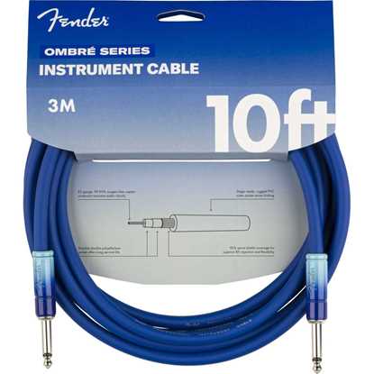 Fender Deluxe Ombré Instrument Cable 10' Belair Blue 