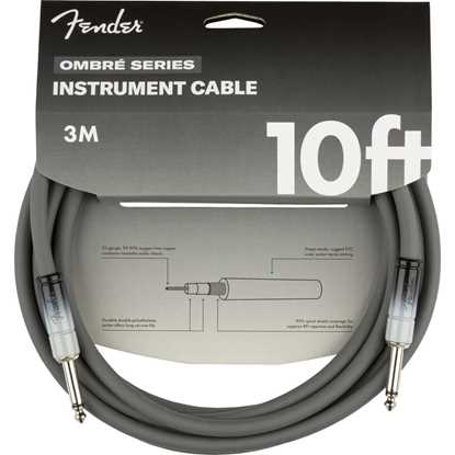 Fender Deluxe Ombré Instrument Cable 10' Silver Smoke