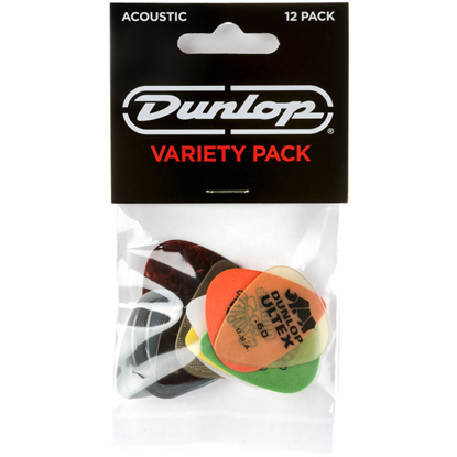 Dunlop PVP-112 Acoustic Variety Pack Plektrum 12-pack