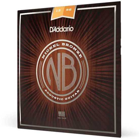 D'Addario NB1256 Nickel Bronze Light Top Medium Bottom