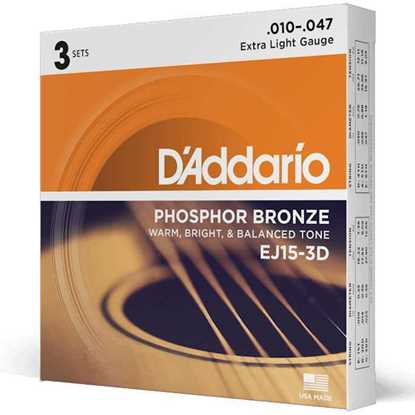 D'Addario EJ15-3D Phospor Bronze