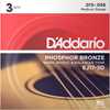 D'Addario EJ17-3D Phosphor Bronze Medium