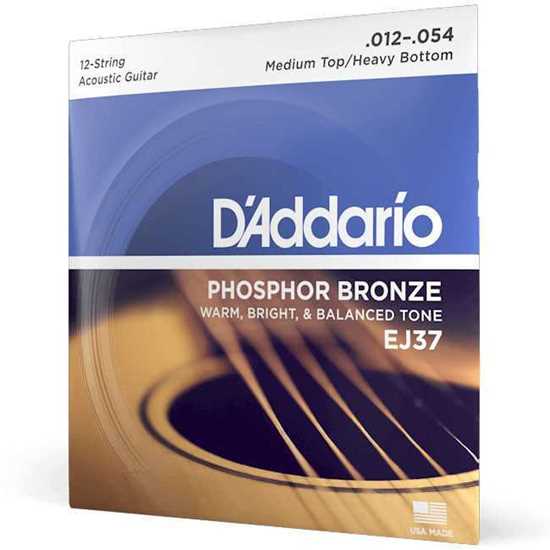 D'Addario EJ37 Phosphor Bronze Medium Top Heavy Bottom 12-String