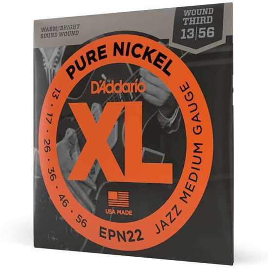 D'Addario EPN22 Pure Nickel Jazz Medium