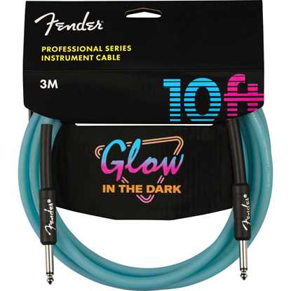 Fender Professional Glow In The Dark Cable 10' Blue