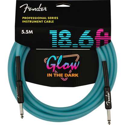 Fender Professional Glow In The Dark Cable 18,6' Blue 