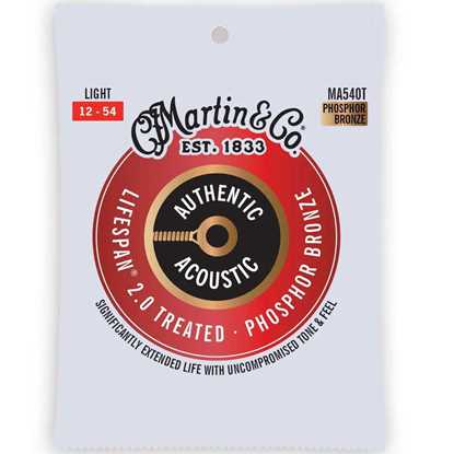 Martin MA540T Light 12-54 Authentic Acoustic Lifespan® 2.0 Guitar Strings Phosphor Bronze