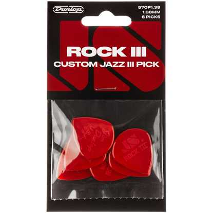 Dunlop Rock III Nylon Custom Jazz III 6-Pack 