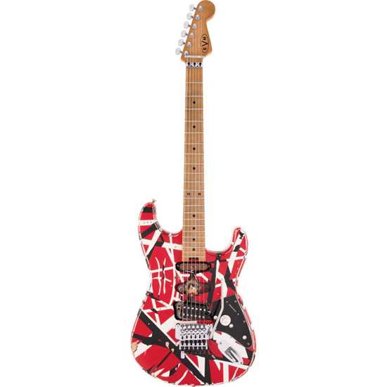 Bild på EVH Frankenstein Frankie Red With Black Stripes Relic