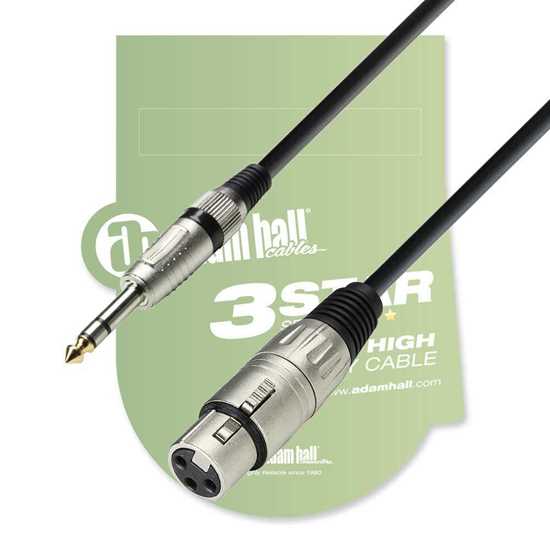 Adam Hall XLRF-TRS Balanced Cable K3BFV0100 1 Meter