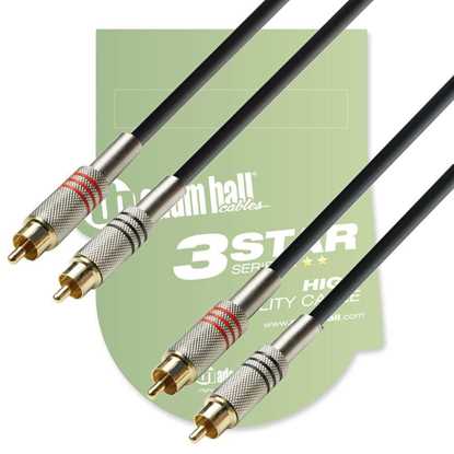 Adam Hall Twin Cable K3TCC0600 RCA-RCA 6 meter