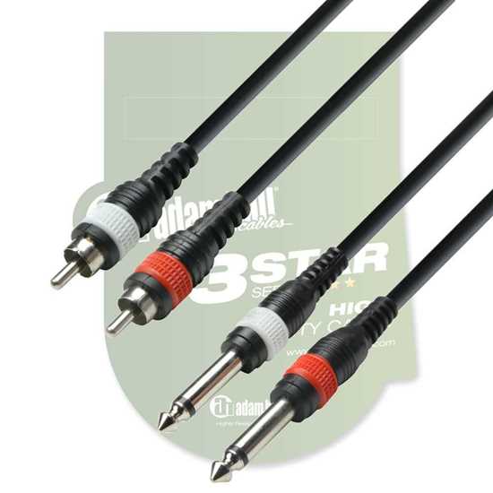 Adam Hall 3 Star Twin Cable K3TPC0100 1 Meter