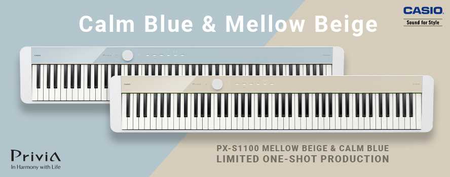 Casio PX-S1100 kompakt digitalpiano i nya läckra färger