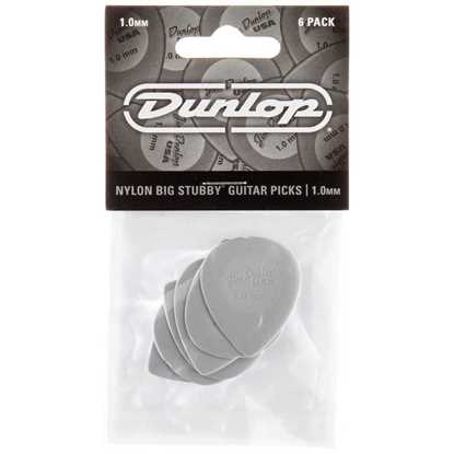 Dunlop Big Stubby® Nylon Pick 445-100 Plektrum 6-pack