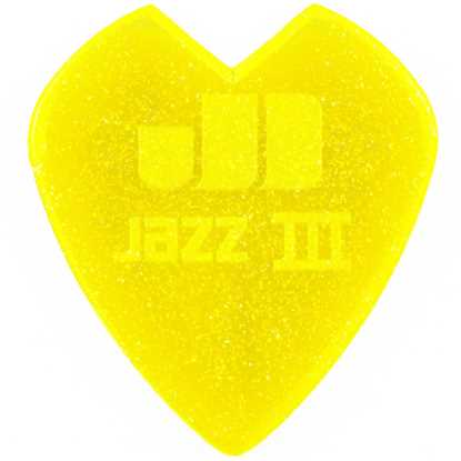 Dunlop Kirk Hammett Jazz III Yellow Glitter Pick