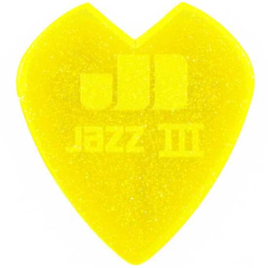 Dunlop Kirk Hammett Jazz III Yellow Glitter Pick