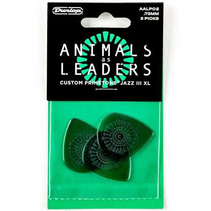 Dunlop Animals As Leaders Green Primetone® Jazz III XL Pick 3-pack
