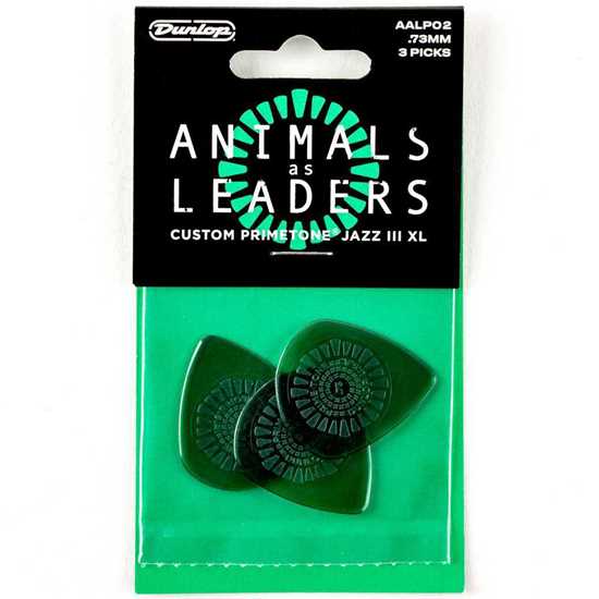 Dunlop Animals As Leaders Green Primetone® Jazz III XL Pick 3-pack