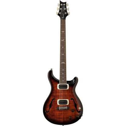 PRS SE Ed Sheeran Hollowbody I Piezo Baritone Orange Tiger Smokeburst framsida