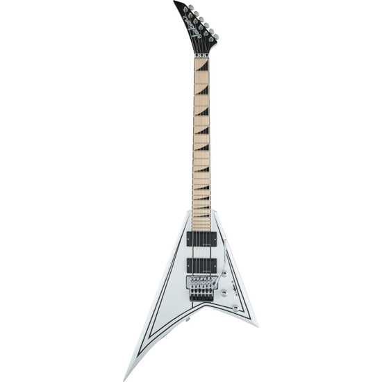 Jackson X Series Rhoads RRX24M Snow White With Black Pinstripes framsida
