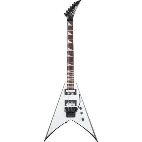 Jackson JS Series King V® JS32 White With Black Bevels framsida