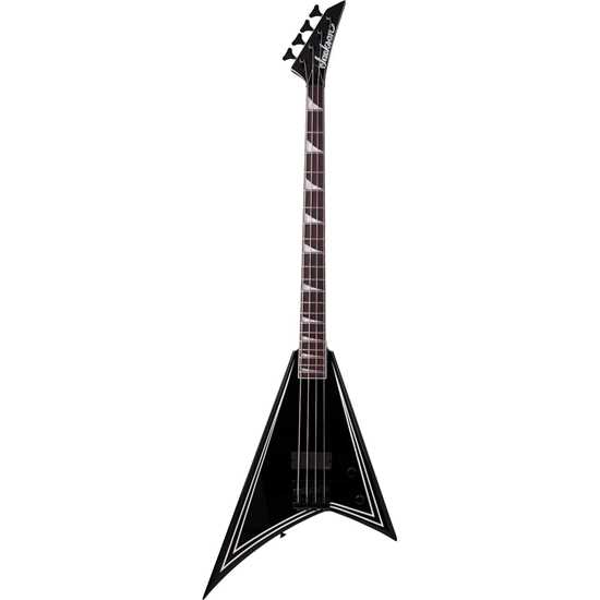 Jackson X Series RBR IV Rhoads Bass Black With White Pinstripes framsida