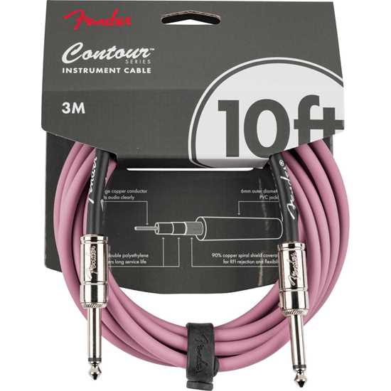 Fender Contour™ Series Instrument Cable 10' Burgundy Mist